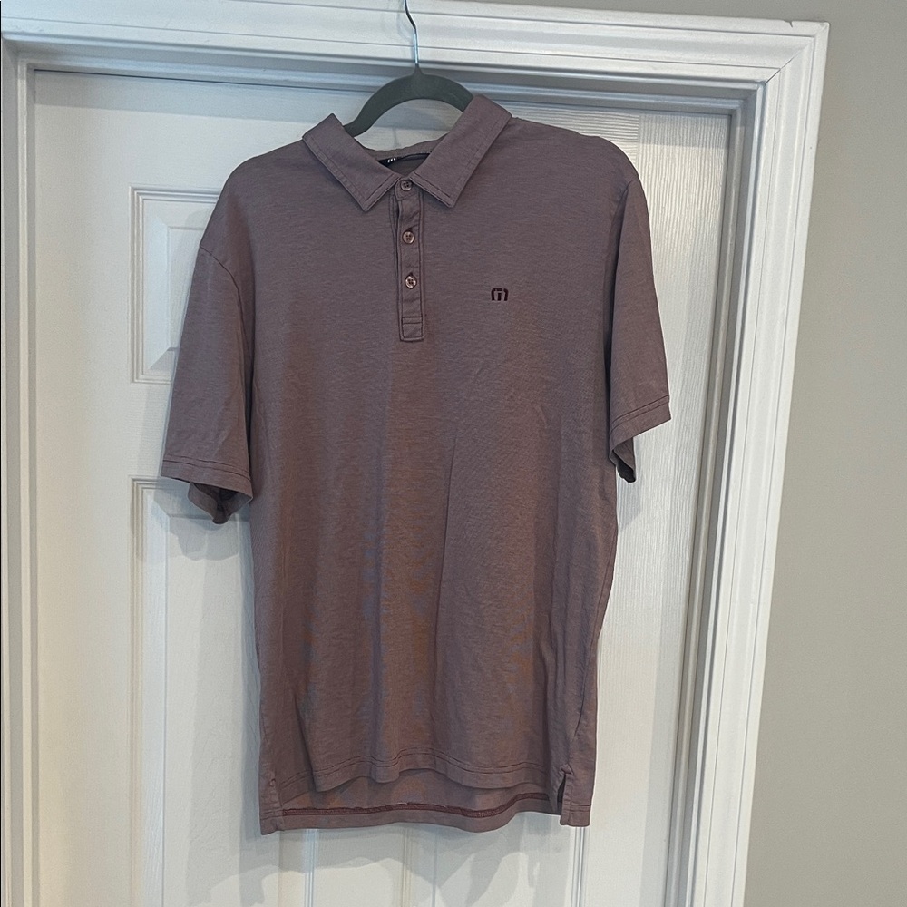 Travis Mathew Red Polo Shirt Size Large